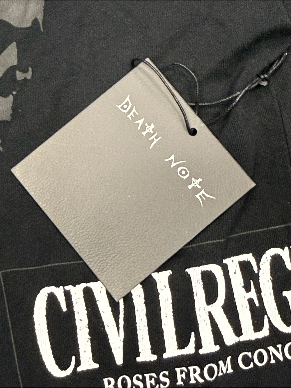 Civil Regime Death Note Black Graphic Anime Tee with Blue Accent NWT Oversized M - Picture 3 of 10